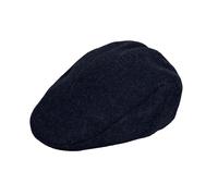 Men’s Abraham Moon Plain Tweed Flat Cap - Navy / L