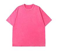 Men’s Acid Washed Oversized T-Shirt, Vintage Washed Short Sleeve Crew Neck Tee, Loose Fit Retro Streetwear Casual Top for Everyday & Street Style Wear