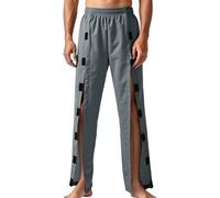 Men’s Adaptive Post Surgery Clothing Trousers, Featuring A Dual-Side Opening Design for Comfortable and Soft Wear Suitable for Post-Operative Recovery(Dark Gray,L)