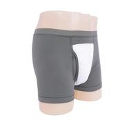 Men’s Anti-Odor Incontinence Underwear with Fly Cotton Briefs Regular Absorbency Washable Reusable Urinary Incontinence Pants Breathable and Comfortable LeakproofGray 50ml,M