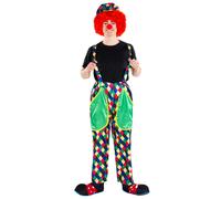 Men’s August the Clown Costume Halloween Fancy Dress Outfit Carnivall Circus