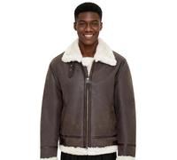 Men’s B3 Aviator Shearling Bomber Jacket - Real Sheepskin Leather Flying Pilot Coat, WWII Vintage Aviation Style