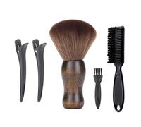 Men ' s Beard Grooming Set 5Pcs Soft Fiber Brushes for Deeply Cleansing and Styling Skin Safe for Travel Men ' s Beard Brush Set