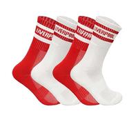 Men’s Boys Cushioned Cotton Blend Crew Socks Inspired by Man United, Man City, Newcastle & Liverpool, Soft Everyday Comfort, Multipack of 3, 6, or 12 Pairs Sizes 6-11