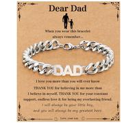 Men’s Bracelet Father Day Gifts from Son Best Dad Grandad Father’s Gifts New Dad to be Gifts Cuban Chain Bracelet Jewellery Presents for Birthday Fathers Day Christmas Valentines