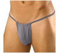 Men’S Brief Sexy G-Strings Thong Low Rise Body Building Thongs G-Strings Bikini Underwear Bulge Pouch Male Underpants Lightweight Breathable Underwear Comfortable Jockstrap Briefs Grey