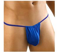 Men’S Brief Sexy G-Strings Thong Low Rise Body Building Thongs G-Strings Bikini Underwear Bulge Pouch Male Underpants Lightweight Breathable Underwear Comfortable Jockstrap Briefs Blue
