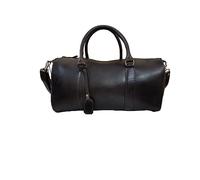 Men’s Brown Genuine Leather Gym & Travel Duffel Bag - Retro Style Sports Holdall