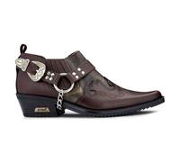 Men€™s Brown Snakeskin Winklepicker Leather Biker Shoes Infinity Leather Brown 6