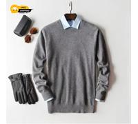Men’s Cashmere Blend Thick Sweater Neck Winter Warm Pullover Jumper