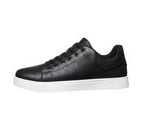 Men' s Casual Leather Shoes Dress Sneakers Business Casual Lace up Shoes Breathable Lightweight Fashion Sneakers Comfortable Flats Shoe Black