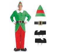 Fun Shack Adult Elf Costume for Men - Christmas Fancy Dress Outfit - Holiday Elf Attire for Festive Celebrations, X-Large