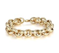 Men’s Chunky Belcher Bracelet, 15mm | 8-Inch Heavyweight 45g | Gold Plated Statement Chain | Bling King London