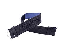 Men’s Classic Leather Kilt Belt Perfect Accessory for Your Kilt Outfit - Authentic Scottish Leather Kilt Belts Premium Celtic Embossed Adjustable (Celtic Embossed, XL - Large)