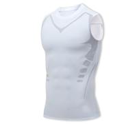 Men’s Compression Vest Sleeveless Slim Fit Elastic Gym Top for Running & Workout Quick-Dry Body Shaper Sports Vest UK (3XL While)