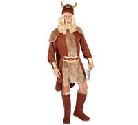 Men’s Costume Viking Chief Fancy Dress Outfit Men Neandertal Hunting Caveman