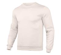 Men’S Crew Neck Plain Sweatshirts Breathable French Terry Cotton Long Sleeve Soft Casual Sweatshirt For Men's Adult True Classic Sport Regular Fit Workwear Sweater Solid Colors Sweatshirt Beige