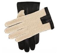 Men’s Crochet-Back Imitation Peccary Leather Driving Gloves - BLACK / XL