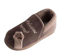 men’s Cute Cat Slippers with Plush Fleece Lining, Non-slip Rubber Sole Warm Indoor House Shoes, 3D Cat Pattern Design, Slip-On Comfy Winter Slippers, Soft Furry Upper, Lightweight and Durable