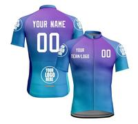 Men‘s Cycling Jersey Custom Short Sleeve Cycling Cloting with Name Number Logo Cycling Tops Summer Biking Tops Light Quick-Dry Breathable Mesh Shirt for Running Hiking Biking