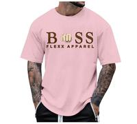 Men’s Distressed T-Shirts Cotton Crew Neck Vintage Tees Summer Casual Shorts Sleeves Tops Plain Crew Neck T Shirts Work Summer Slim Fit Breathable T-Shirt Undershirts (Pink,XS)