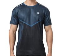 Men’s Dri-Fit Workout Shirts - Quick-Dry, Moisture-Wicking Athletic T-Shirts for Gym, Running, and Sports, Bull-blue, Large