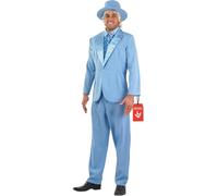 Men`s Dumb and Dumber Costume S - 3XL Harry Tuxedo Blue Suit Fancy Dress Prom
