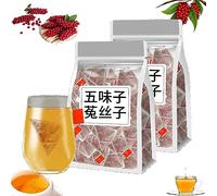 Men’s Essentials Five Flavors Goji Berry Tea,Schisandra Dodder Tea,Five Flavors Wolfberry Tea,Chinese Kidney Care Tea,Health Liver Care Tea,Chinese Herbal Medicine for Men (2 Box)