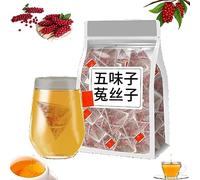 Men’s Essentials Five Flavors Goji Berry Tea,Schisandra Dodder Tea,Five Flavors Wolfberry Tea,Chinese Kidney Care Tea,Health Liver Care Tea,Chinese Herbal Medicine for Men (1 Box)