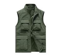 Men’S Fishing Vest Men Sleeveless Jacket Hunting Hiking Fishing Multi-pocket Photographer Coat Outdoor Leisure Male Thin Cargo Jacket Vests M-8XL For Fly Bass Fishing And Outdoor Activities(Green,8XL)