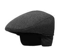 Men’s Flat Cap Newsboy Beret Hat Sun Protection Peaked Hat Bonnet Beret Farmer Hat Outdoor British Style Golf Cap Burton Cap Baker Boy Hat for Golf Driving Black