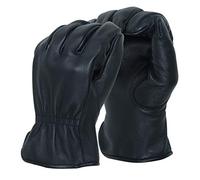 MEN`S FULL GRAIN BLACK DEERSKIN LEATHER GLOVES UN-LINED (American Fur), Black, XXXL