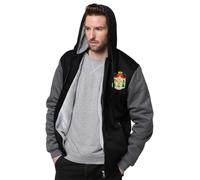 Men’s Full Zip Fleece Lined Hoodie - Ethiopian Empire national emblemThick Warm Hooded Sweatshirt with Pockets, Winter Casual Jacket for Outdoor and Everyday Wear,Gray,M