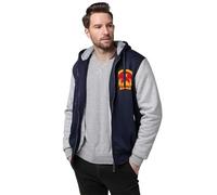 Men’s Full Zip Hooded Sweatshirt - Socialist Republic of Vietnam Heavyweight Fleece Lined Hoodie, Warm Thick Polyester Zip Up Jacket for Cold Weather & Outdoor Activities,Light gray,XXL