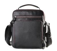 Men’s Genuine Leather Briefcase, Vintage Top-Handle Satchel, Large Capacity Computer Portfolio Handbags (black #2,L23 x W26 x H10 cmL9×W10×H4 in)