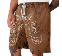 Men’S German Bavarian Lederhosen Men Oktoberfest Costumes With Embroidered Oktoberfest Costume October Festival And Party Mens Bavarian Shorts For Beer Mens Shorts For Festivals And Celebrations