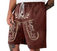 Men’S German Bavarian Lederhosen Men Oktoberfest Costumes With Embroidered Oktoberfest Costume October Festival And Party Mens Bavarian Shorts For Beer Mens Shorts For Festivals And Celebrations