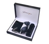 Men’s Gift Wallet - Leather Belt Combo, Sunglasses Carry Case, Holiday Travel Kit | Versatile Fashion Accessory, Teacher Father Boyfriend Business Style Solution, Office Event Scenario