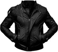 Men’s Guardians Costume Galaxy 2 Star Halloween Maroon Leather Jacket