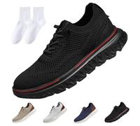 Men’s Hands Free Slip On Oxford Shoes, Ultra Comfortable Diabetic Shoes, Non Slip Walking Mesh Urban Shoes for Business & Daily Wear (Black, Adult, Men, 12, Numeric, UK Footwear Size System, Medium)