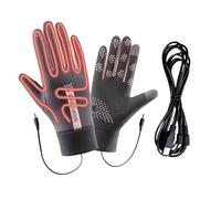 Men’s Heated Gloves - USB Electric Full-Finger Thermal Warmer | Non-Slip Thickened Back Five Fingers Adjustable Temperature 3 Modes 55°C Cold Weather Cycling Skiing Hiking Driving Outdoor Winter Use