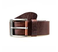 Men’s Heritage Full-Grain Leather Belt with Antique Pewter Buckle - Brown / XL