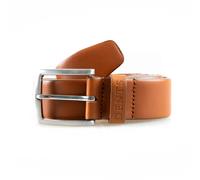 Dents Mens Heritage Satin Nickel Buckle Full-Grain Leather Belt - Tan - Large
