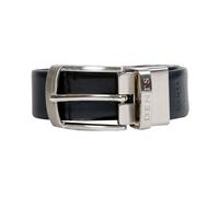 Men’s Heritage Reversible Full-Grain Leather Belt with Satin Nickel Buckle - Black/Tan / M