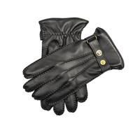 Men’s Heritage Touchscreen Handsewn Three-Point Cashmere-Lined Leather Gloves - BLACK (PURPLE) / S