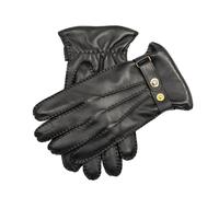 Men’s Heritage Touchscreen Handsewn Three-Point Cashmere-Lined Leather Gloves - BLACK (YELLOW) / L