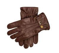 Men’s Heritage Touchscreen Handsewn Three-Point Cashmere-Lined Leather Gloves - CHESTNUT (YELLOW) / L