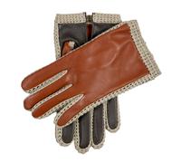 Men’s Heritage Touchscreen Leather Gloves with Crochet Details - BROWN/HIGHWAY TAN / 7