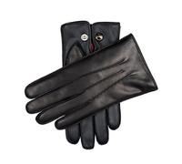 Men’s Heritage Touchscreen Three-Point Fur-Lined Leather Gloves - BLACK / 8.5