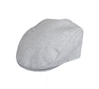 Men’s Herringbone Cotton and Linen-Blend Flat Cap - DOVE GREY / L